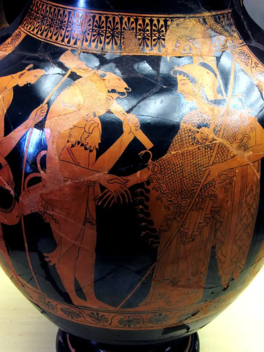 Atena i Herakles na malowidle wazowym