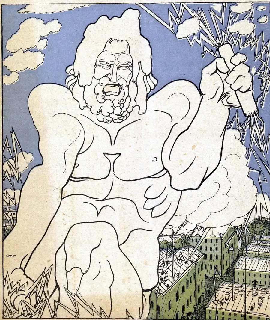 Zeus — grafika okładkowa z 1908 roku